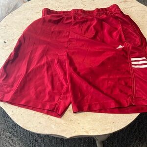 Large adidas vintage basketball shorts in red
